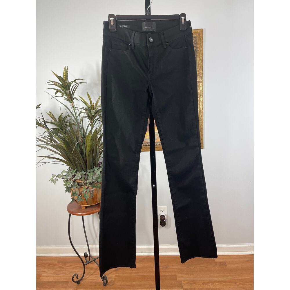 White House Black Market Jeans Womens 0R Black Slim Bootcut 90s Revival Luxury